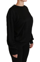 Load image into Gallery viewer, Dolce & Gabbana Elegant Black Cotton Crew Neck Pullover Sweater
