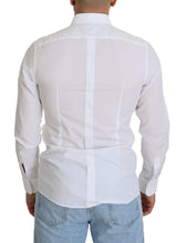 Load image into Gallery viewer, Dolce & Gabbana White Formal Cotton Tuxedo Dress GOLD Shirt