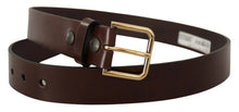 Load image into Gallery viewer, Dolce & Gabbana Elegant Black Leather Belt with Metal Buckle