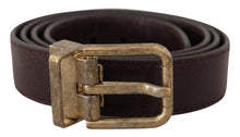 Load image into Gallery viewer, Dolce & Gabbana Elegant Leather Belt with Engraved Buckle
