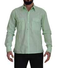 Load image into Gallery viewer, Dolce & Gabbana Mint Green Slim Fit Casual Button-Down Shirt