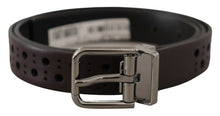 Load image into Gallery viewer, Dolce & Gabbana Elegant Dark Purple Leather Belt