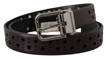 Load image into Gallery viewer, Dolce & Gabbana Elegant Dark Purple Leather Belt