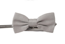 Load image into Gallery viewer, Dolce & Gabbana Chic Gray Silk Bow Tie