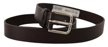 Load image into Gallery viewer, Dolce & Gabbana Elegant Leather Belt with Engraved Logo Buckle