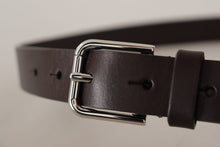 Load image into Gallery viewer, Dolce & Gabbana Elegant Leather Belt with Engraved Logo Buckle