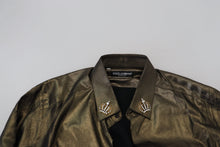 Load image into Gallery viewer, Dolce & Gabbana Elegant Gold Slim Fit Shirt with Crown Embroidery