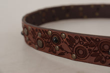 Load image into Gallery viewer, Dolce & Gabbana Elegant Leather Belt with Engraved Buckle