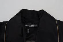 Load image into Gallery viewer, Dolce & Gabbana Elegant Black Silk Long Robe Coat