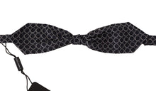 Load image into Gallery viewer, Dolce & Gabbana Elegant Black and White Silk Bow Tie