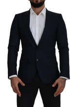Load image into Gallery viewer, Dolce & Gabbana Blue Wool Single Breasted Coat Blazer