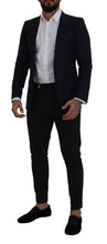 Load image into Gallery viewer, Dolce & Gabbana Blue Wool Single Breasted Coat Blazer