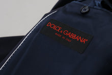 Load image into Gallery viewer, Dolce & Gabbana Blue Wool Single Breasted Coat Blazer