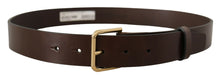 Load image into Gallery viewer, Dolce & Gabbana Elegant Dark Brown Leather Belt