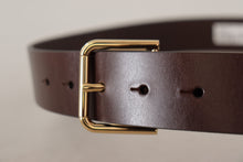 Load image into Gallery viewer, Dolce & Gabbana Elegant Dark Brown Leather Belt