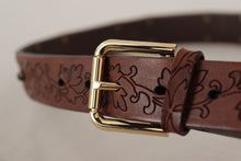 Load image into Gallery viewer, Dolce & Gabbana Elegant Leather Belt with Metal Buckle