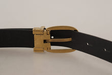 Load image into Gallery viewer, Dolce & Gabbana Elegant Brown Leather Belt with Logo Buckle