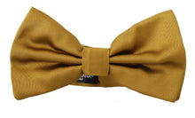 Load image into Gallery viewer, Dolce & Gabbana Elegant Mustard Yellow Silk Bow Tie