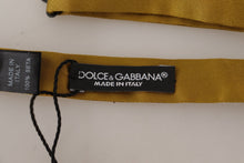 Load image into Gallery viewer, Dolce & Gabbana Elegant Mustard Yellow Silk Bow Tie