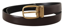 Load image into Gallery viewer, Dolce & Gabbana Elegant Dark Brown Leather Belt