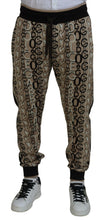 Load image into Gallery viewer, Dolce & Gabbana Beige Logo Print Cotton Jogger Pants