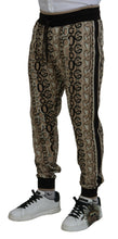 Load image into Gallery viewer, Dolce & Gabbana Beige Logo Print Cotton Jogger Pants