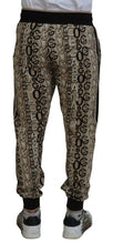 Load image into Gallery viewer, Dolce & Gabbana Beige Logo Print Cotton Jogger Pants