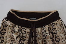 Load image into Gallery viewer, Dolce & Gabbana Beige Logo Print Cotton Jogger Pants