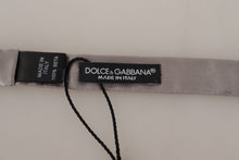 Load image into Gallery viewer, Dolce & Gabbana Elegant Silver Silk Bow Tie for Sophisticated Evening