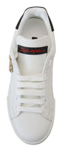 Load image into Gallery viewer, Dolce & Gabbana White Logo Patch Embellished Sneakers Shoes