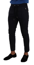 Load image into Gallery viewer, Dolce & Gabbana Elegant Dark Blue Skinny Jogging Pants