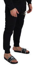 Load image into Gallery viewer, Dolce & Gabbana Black Cotton #DGFamily Sequined Jogger Pants