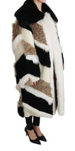 Load image into Gallery viewer, Dolce & Gabbana Elegant Multicolor Shearling Cape Coat