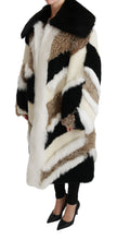 Load image into Gallery viewer, Dolce & Gabbana Elegant Multicolor Shearling Cape Coat