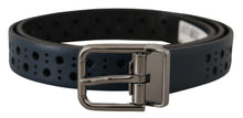 Load image into Gallery viewer, Dolce & Gabbana Elegant Navy Blue Leather Belt