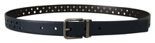 Load image into Gallery viewer, Dolce & Gabbana Elegant Navy Blue Leather Belt