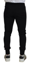 Load image into Gallery viewer, Dolce & Gabbana Black Wool Horseshoe Jogger Pants