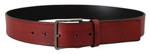 Load image into Gallery viewer, Dolce & Gabbana Elegant Grosgrain Leather Belt with Silver Buckle