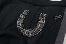 Load image into Gallery viewer, Dolce & Gabbana Black Wool Horseshoe Jogger Pants
