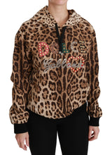 Load image into Gallery viewer, Dolce & Gabbana Elegant Leopard Print Hooded Sweater