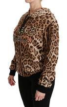 Load image into Gallery viewer, Dolce & Gabbana Elegant Leopard Print Hooded Sweater