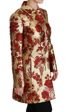 Load image into Gallery viewer, Dolce & Gabbana Elegant Gold Floral Brocade Trench Coat