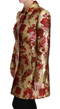 Load image into Gallery viewer, Dolce & Gabbana Elegant Gold Floral Brocade Trench Coat