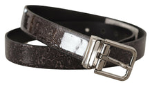 Load image into Gallery viewer, Dolce & Gabbana Sleek Grosgrain Leather Belt with Metal Buckle