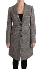 Load image into Gallery viewer, Dolce & Gabbana Elegant Multicolor Checked Knee-Length Jacket Coat