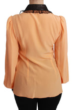 Load image into Gallery viewer, Dolce & Gabbana Silk Blend Yellow Blouse with Sequined Collar