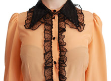 Load image into Gallery viewer, Dolce & Gabbana Silk Blend Yellow Blouse with Sequined Collar