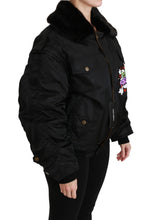 Load image into Gallery viewer, Dolce & Gabbana Elegant Black Bomber Jacket with Detachable Features
