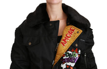 Load image into Gallery viewer, Dolce & Gabbana Elegant Black Bomber Jacket with Detachable Features