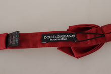Load image into Gallery viewer, Dolce & Gabbana Elegant Red Silk Bow Tie